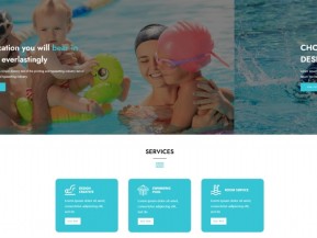 HTML5游泳馆宣传网站模板