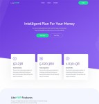 紫色投资公司网站HTML5模板