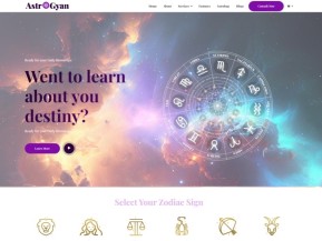 HTML5星座运势网站模板