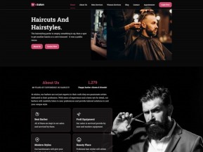 HTML5美发理发服务机构网站模板