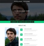 绿色个人简历HTML5模板