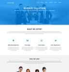 HTML5蓝色商务企业网站模板