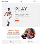 棒球运动html5网站模板