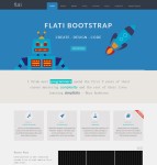 html5扁平化设计网站模板