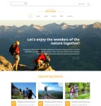 徒步登山运动HTML5模板
