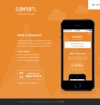 橙色APP手机客户端网页模板