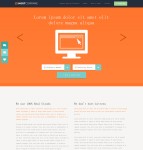 云托管HTML5橙色模板