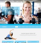 健身房锻炼html5模板