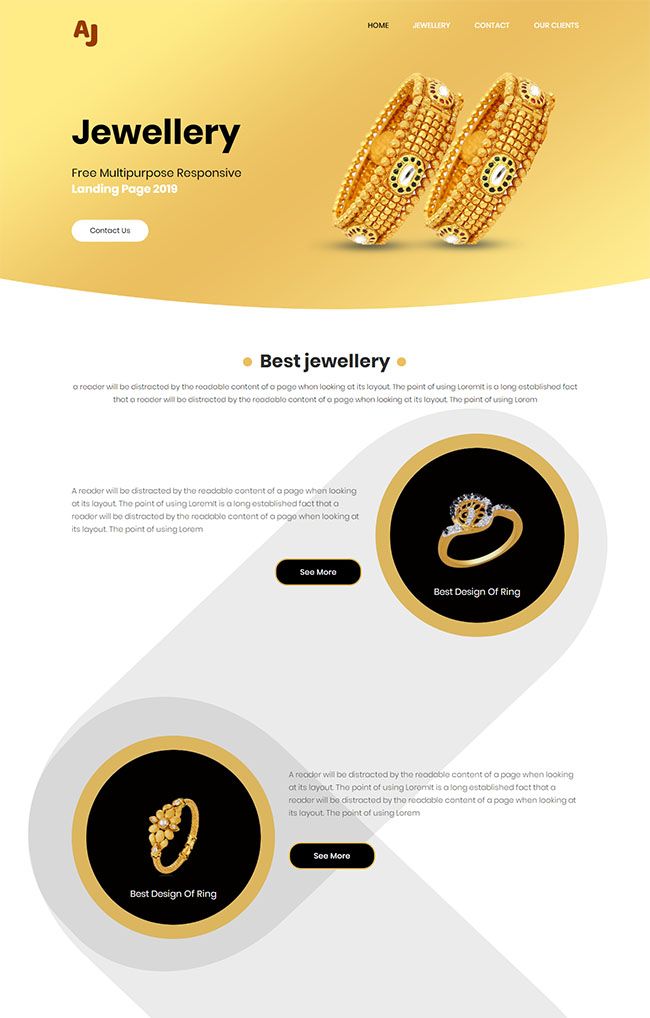 黄金首饰企业网站模板