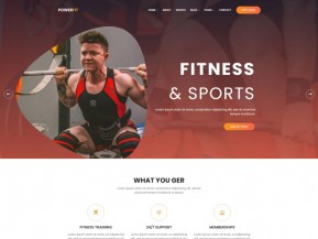 体育健身锻炼机构服务网站模板
