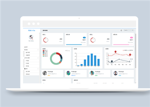 白色干净销售统计管理系统后台网站模板