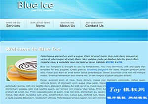 blue ice清爽简约浅蓝色web网站模板