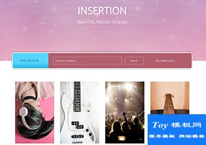 Insertion粉色UI音乐集新品发布会报名网站模板