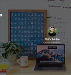 UX Designer全屏web求职简历网页模板