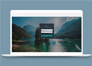 优美山水背景大气后台登录html页面模板