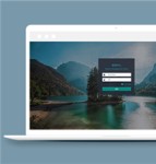 优美山水背景大气后台登录html页面模板
