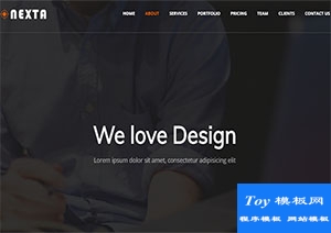 nexta时尚现代简洁公司企业单页web网站模板