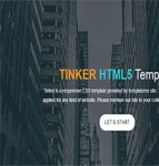 白色页眉tinker图片引导布局网站模板