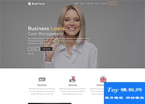 金融融资信用卡专题页网站模板