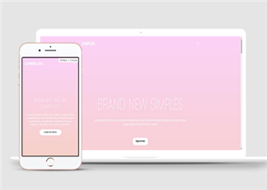 粉系简约品牌创意英式展示HTML5网站模板