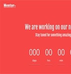 mentor红色多用途多设备支持响应式web网站模板