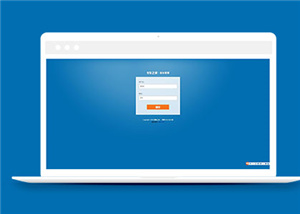 蓝色简单后台管理登录界面模板下载