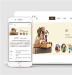 宠物护理生活馆宠物品种宠物用品猫狗饲料HTML5网站模板