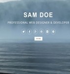 portfolio简约前端开发设计师页面设计web网站模板