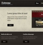 extreme深棕色多种排列多页商务标准页面网站模板