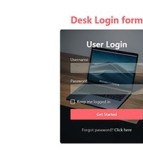 Desk方形桌面用户登录响应网页界面手机模板