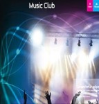 Music Club青春七彩光线演唱会主题网页模板