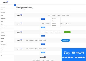 Alpha UI Kit bootstrap 前端框架模板