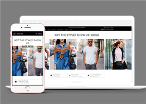 黑色大气响应式服装网上商店网站模板