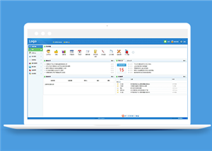 蓝色简约OA管理系统后台模板