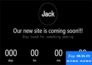 jack黑色大气倒计时功能多用途单页网站模板