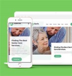 绿色养老院护理机构HTML5网站模板