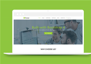 绿色广告设计公司html5基于bootstrap响应式模板