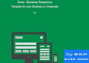 Times绿色响应式公司多用途单页Bootstarp网站模板