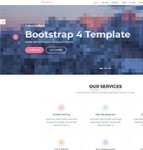 漂亮大图幻灯粉红色bootstrap4引导页模板