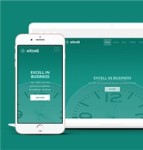 Excell绿色UI响应式页面设计html5网站模板