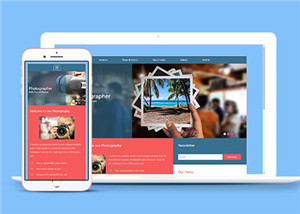 摄影师照片画廊网站多页面HTML5模板