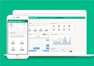 Bootstrap自适应绿色后台网站管理系统网站模板