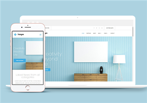 清新排版家具设计类别自适应网站模板