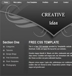 creative idea灰色或黑色三列web网站模板