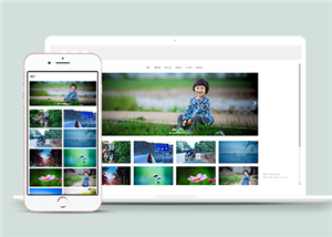 响应式旅行记录摄影图片集类网站前端CMS模板下载