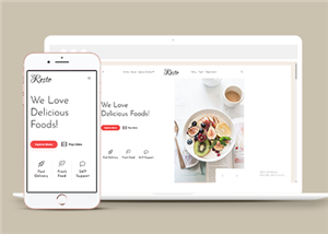 响应式餐厅美食在线预定网站静态模板