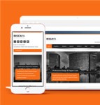 bootstrap橙色css3响应式网站模板下载