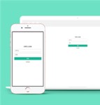 绿色高端大气自适应网站登录注册界面模板