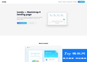 Landy漂亮宽屏html5互联网企业官网模板