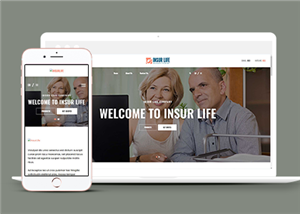 宽屏响应式现代保险服务公司网站模板